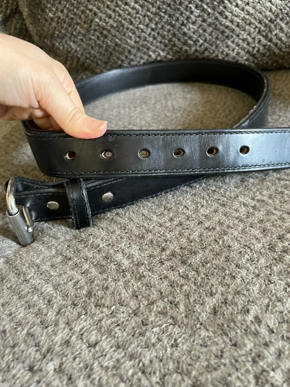 Hanks Belts Men’s Steel Core Heavy Duty Black Leather Belt Size 42